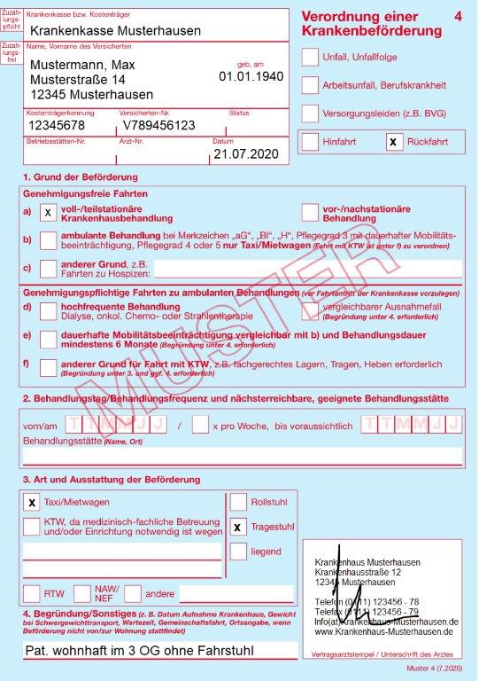 Beforderung Im Sondermietwagen